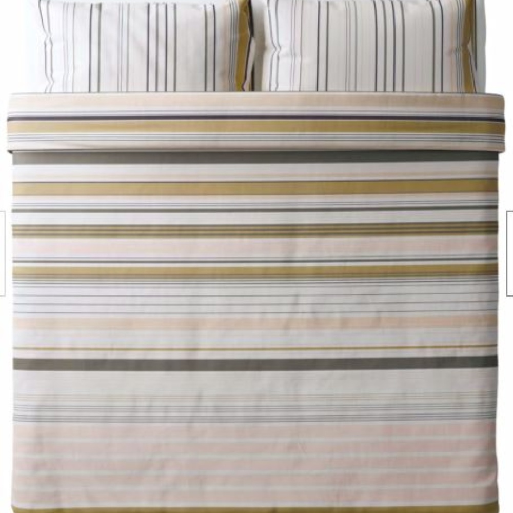 Ikea BLARIPS King Duvet Cover 2 Pillowcase Striped - Picture 3 of 5